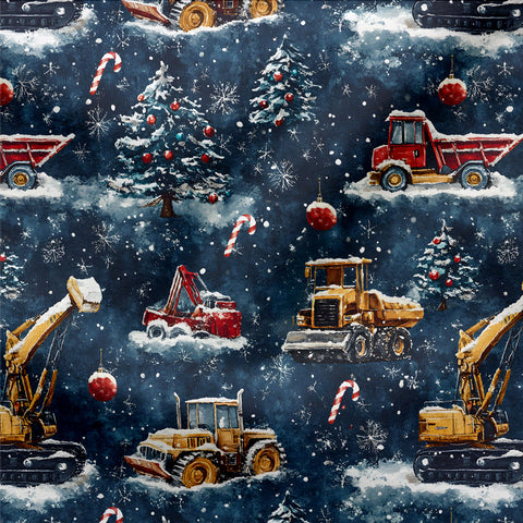 French Terry Christmas Construction 3004 (Bio) VORBESTELLUNG