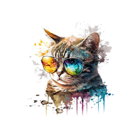 Bügelbild Cool Cat Medium