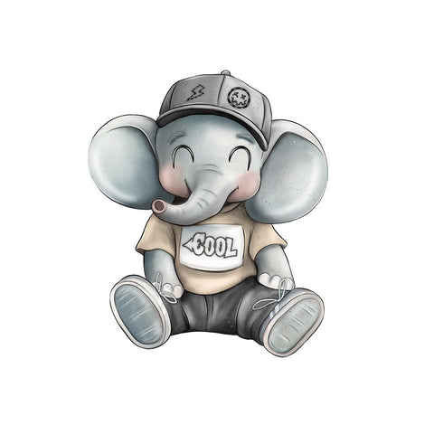 Bügelbild Cool Elephant Medium