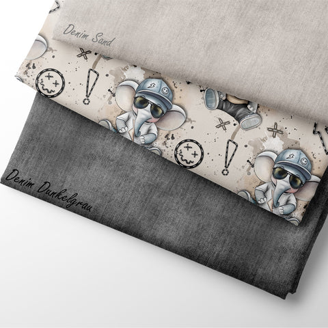 French Terry Cool Elephant Neutral 3328 (Bio) VORBESTELLUNG