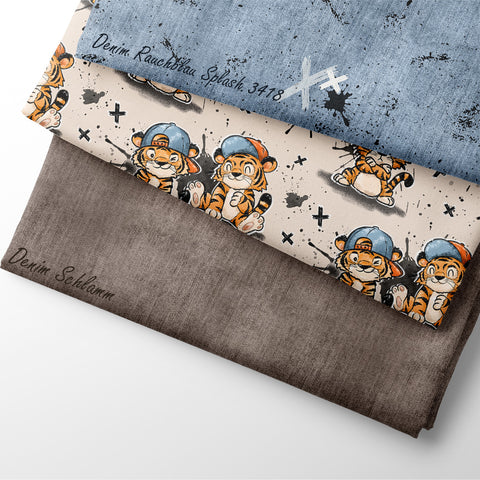 French Terry Cool Tiger Neutral 3323 (Bio) VORBESTELLUNG