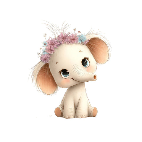 Bügelbild Cute Elefant Medium