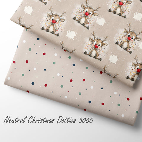 French Terry Neutral Christmas Dotties 3066 (Bio) VORBESTELLUNG