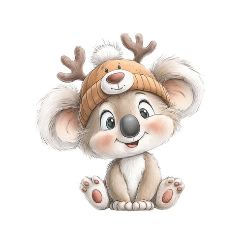 Bügelbild Cute Winter Koala MAXI