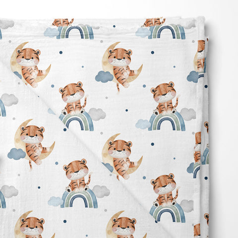 Musselin Double Gauze Cute little Tiger (Bio)