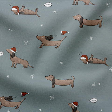 French Terry Dachshund Christmas