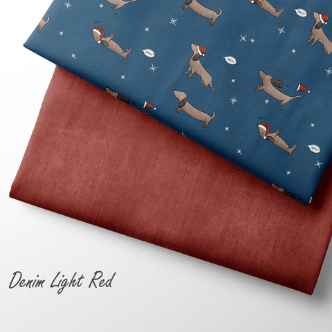 French Terry Dachshund Christmas Dunkelblau 3060 (Bio) VORBESTELLUNG