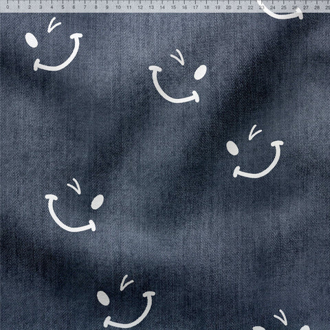 French Terry Denim Smileys (Bio)