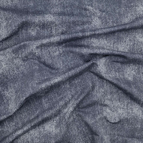 French Terry Denim Blau Grau 66