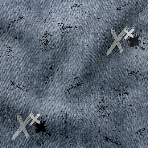 French Terry Denim Dusty Blue Splash 3417 (Bio) VORBESTELLUNG