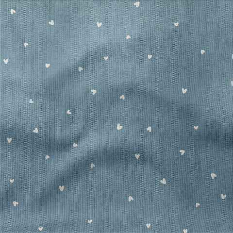 Rippjersey Denim Seablue Herzchen 3649 (Bio) VORBESTELLUNG