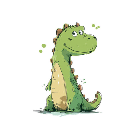 Bügelbild Dinospuren Medium