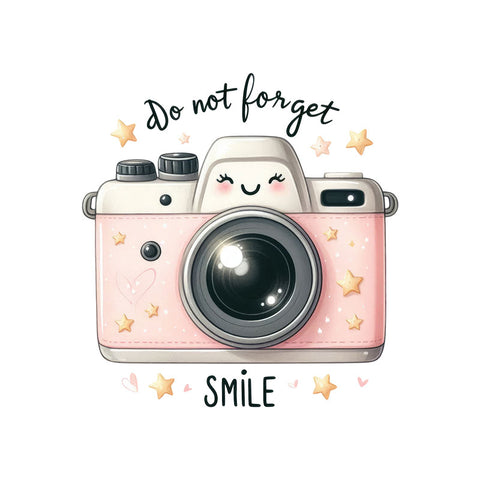 Bügelbild Don´t forget to Smile MAXI