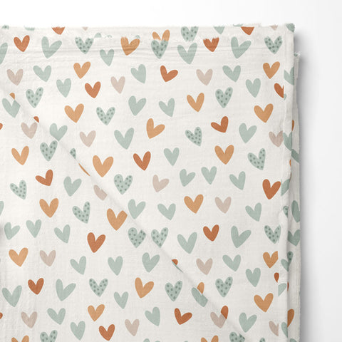 Bambus Musselin Dotty Hearts 3503 (Bio) VORBESTELLUNG