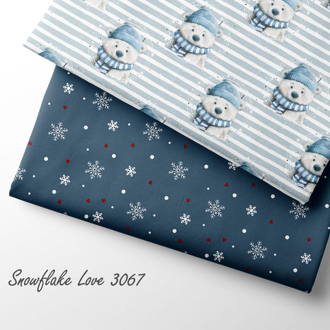 French Terry Snowflake Love 3067 (Bio) VORBESTELLUNG
