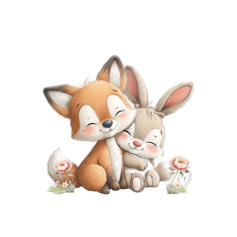 Bügelbild Endlich Freunde Maxi