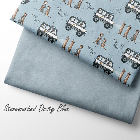 Jersey Stoff Stonewashed Dusty Blue (Bio) VORBESTELLUNG