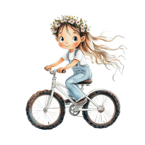 Bügelbild Fahrradtour mit Lena Medium