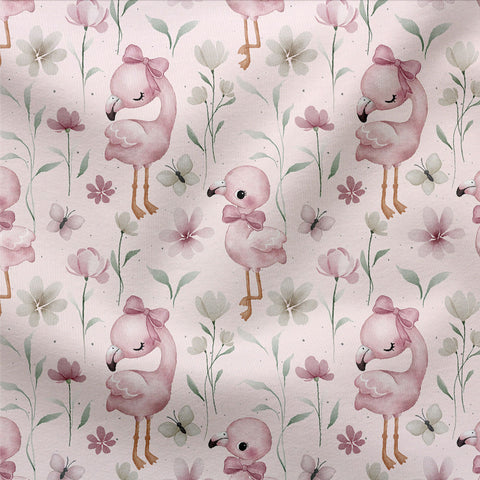 Jerseystoff Floral Flamingo 3547 (Bio)