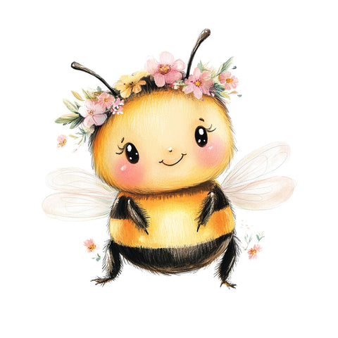 Bügelbild Flottes Bienchen MINI