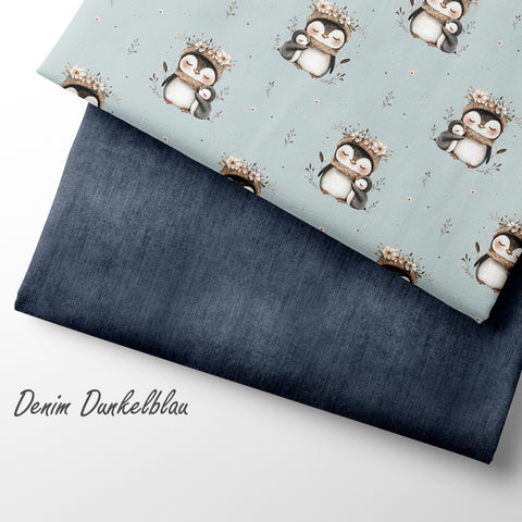 French Terry Denim Dunkelblau