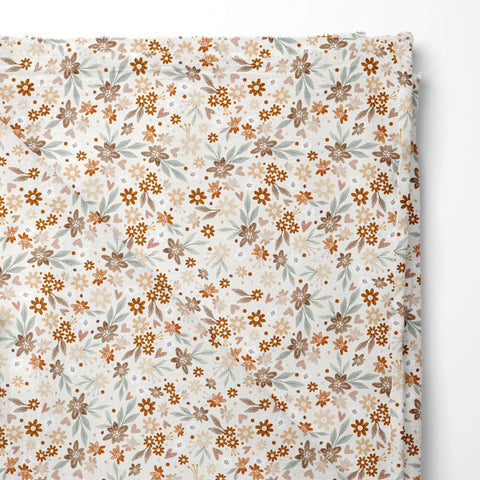 Musselin Double Gauze Flower Bear Blumen Kombistoff (Bio)