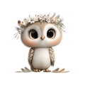 Bügelbild Flower Owl Maxi