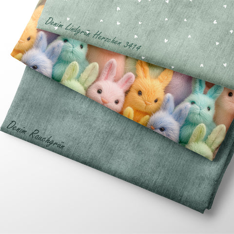 French Terry Fluffy Rabbits 3353 (Bio) VORBESTELLUNG
