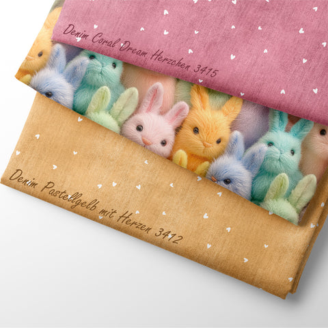 French Terry Fluffy Rabbits 3353 (Bio) VORBESTELLUNG
