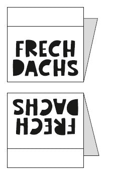 Weblabels Frechdachs Weiß Schwarz 4er Set