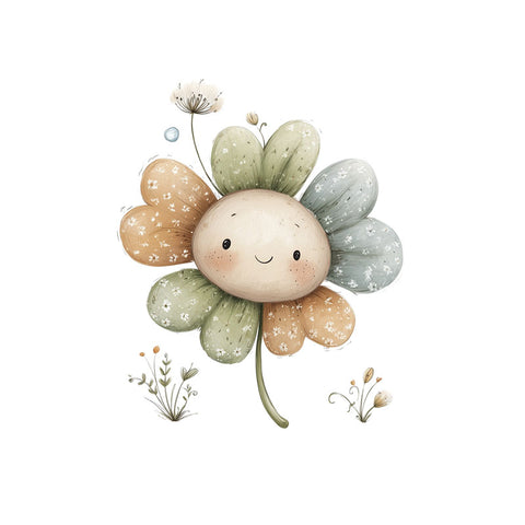 Bügelbild Freundliches Kleeblatt Maxi