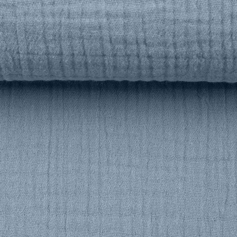 Musselin Double Gauze Frostblau