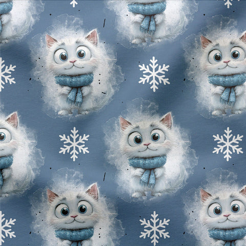 French Terry Frosty Cat