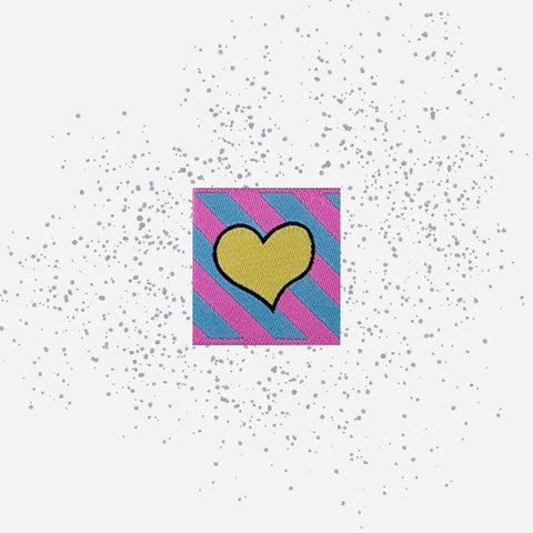 Weblabels Funky Heart 4er Set