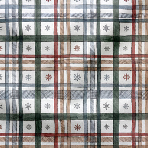 French Terry Gingham Snowflakes 3933 (Bio) VORBESTELLUNG Runde 3
