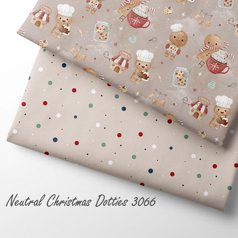 French Terry Neutral Christmas Dotties 3066 (Bio) VORBESTELLUNG