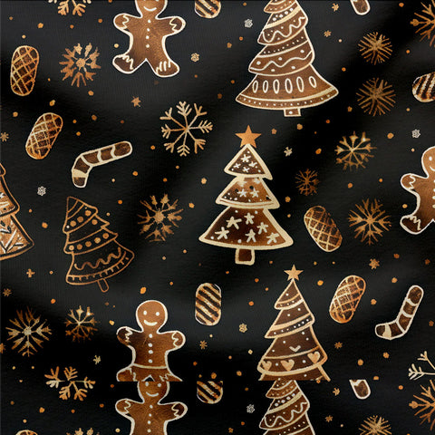 French Terry Gold Christmas