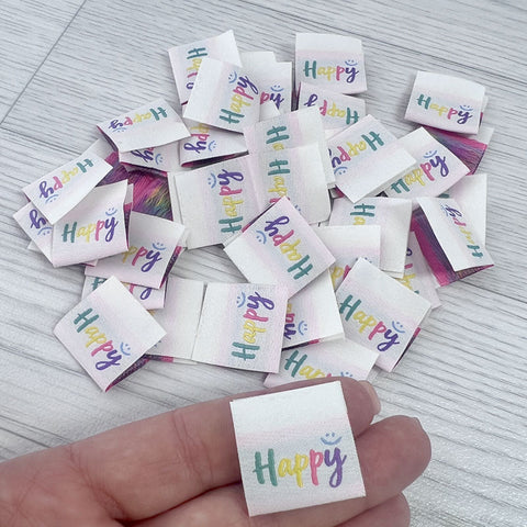 Weblabels Happy:) 4er Set