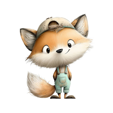 Bügelbild Happy Fox Medium