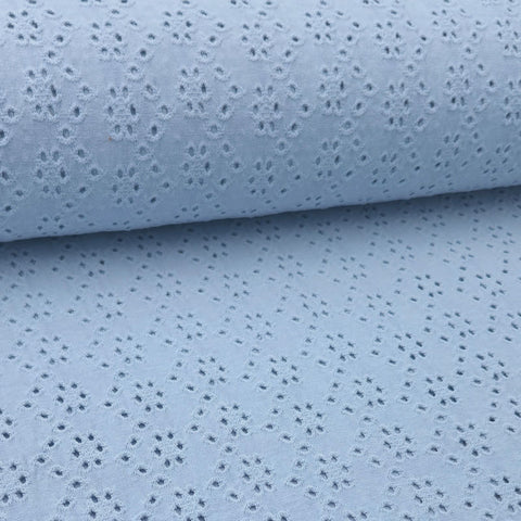 Lochstrick Jersey Hellblau 401