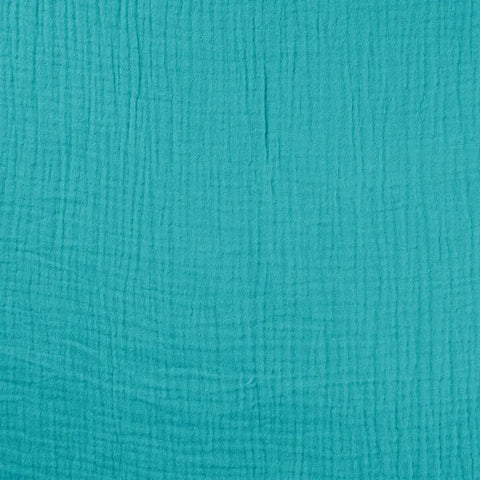 Musselin Double Gauze Helles Aquamarin 004