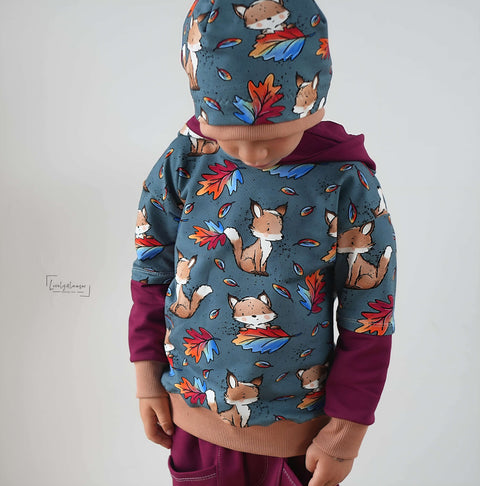 French Terry Herbstzeit Fuchs Bunt 3714 (Bio) VORBESTELLUNG