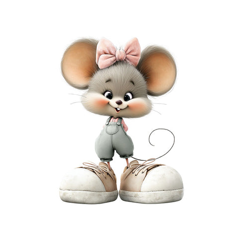 Bügelbild Herzensmaus Rosalie Medium