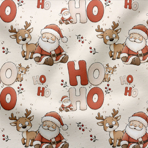 French Terry Ho Ho Ho Friends 3956 (Bio)