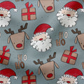 French Terry HoHoHo Blau 3104 (Bio) VORBESTELLUNG