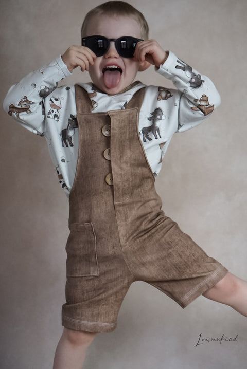 French Terry Denim Hellbraun (Bio) doppeltes produkt