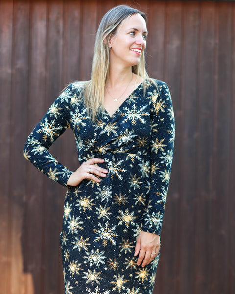 French Terry Black and Gold Flakes (Bio) VORBESTELLUNG