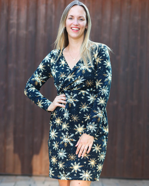 French Terry Black and Gold Flakes (Bio) VORBESTELLUNG