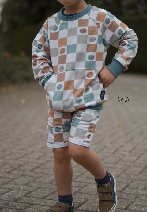 French Terry Checks and Smileys 2853 (Bio)