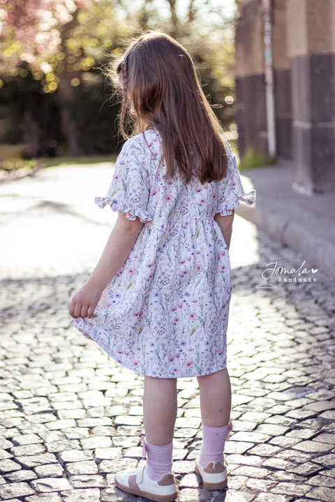 Schnittmuster Rüschenkleid Mariella Strickware 74-158